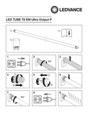 LEDVANCE LED TUBE T8 EM ULTRA OUTPUT P 1200 mm 15.6W 865 - 2