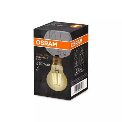 Osram Ledvance Vintage 1906 GLOBE 6.5 W/55W 2400K Sarı Işık E27 Rustik Ampul - 3