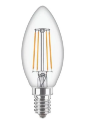 Philips 4.3w 40w Rustik Mum Led Ampul Sarı E14 Şeffaf Cam - 1