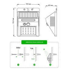 Philips BWS010 5W Solar Güneş Enerjili Duvar Aplik Beyaz Işık - Dış Mekan Sensörlü Aydınlatması - 4