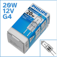 Philips JC 12V20W G4 Clear Essential Light Bulb 2000H Life Lamp Bulb - 1